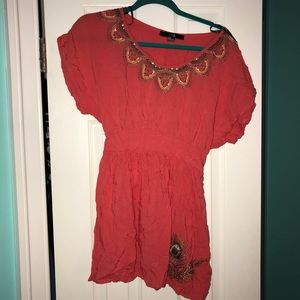 Peach Dress/Cover up